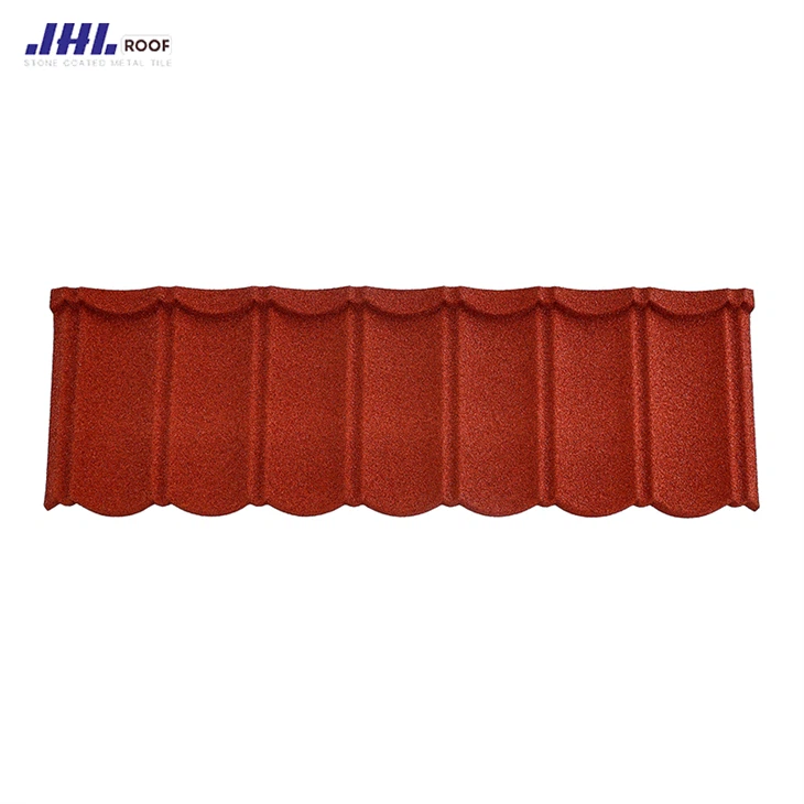 0.4mm-0.5mm Jubin Bumbung Logam Bersalut Batu