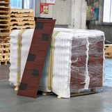 Jubin Bumbung Logam Bersalut Kayu Baisheng Batu Bersalut